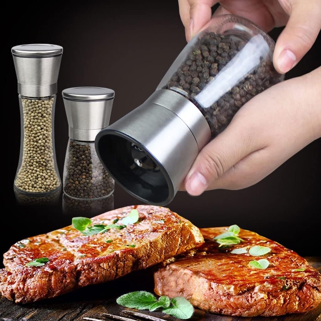 Stainless Steel Salt and Pepper Grinder Set of 2