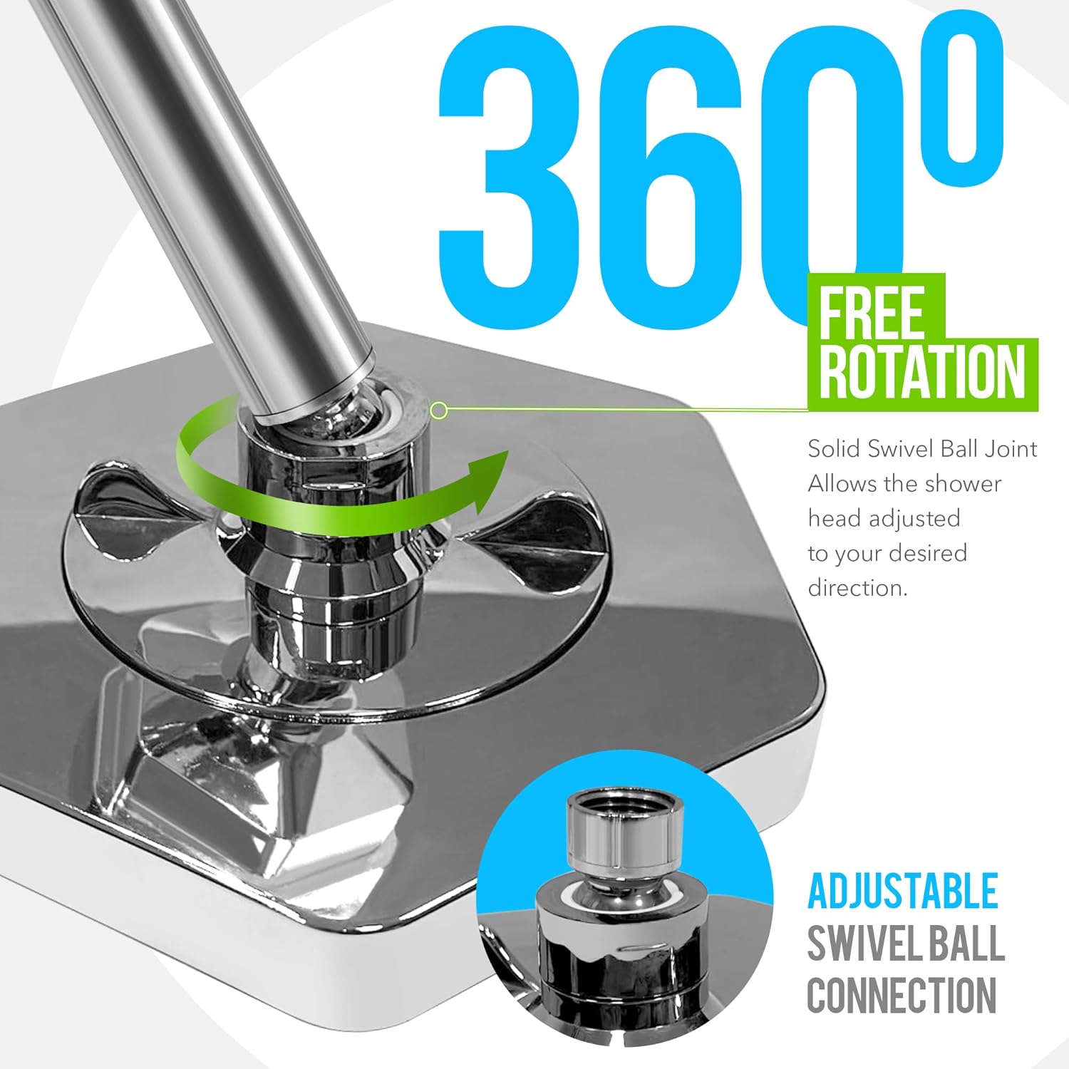 AquaHomeGroup Luxury Filtered Shower Head Set - Chrome