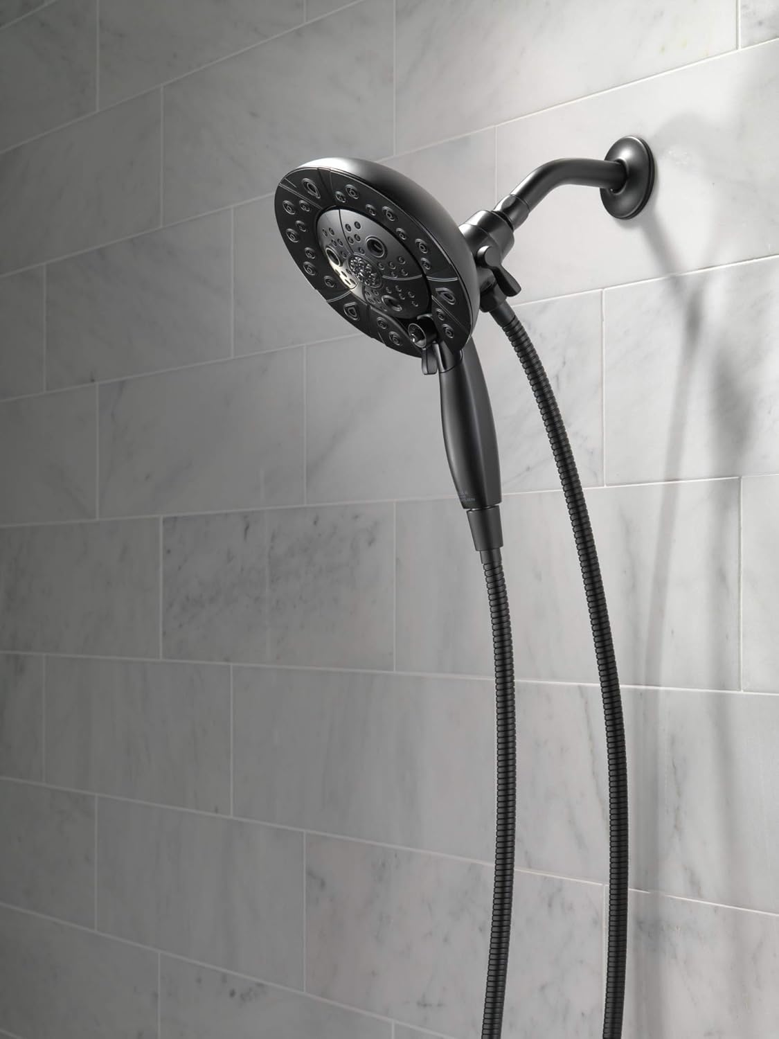 Delta H2Okinetic Dual Shower Head with Handheld Matte Black