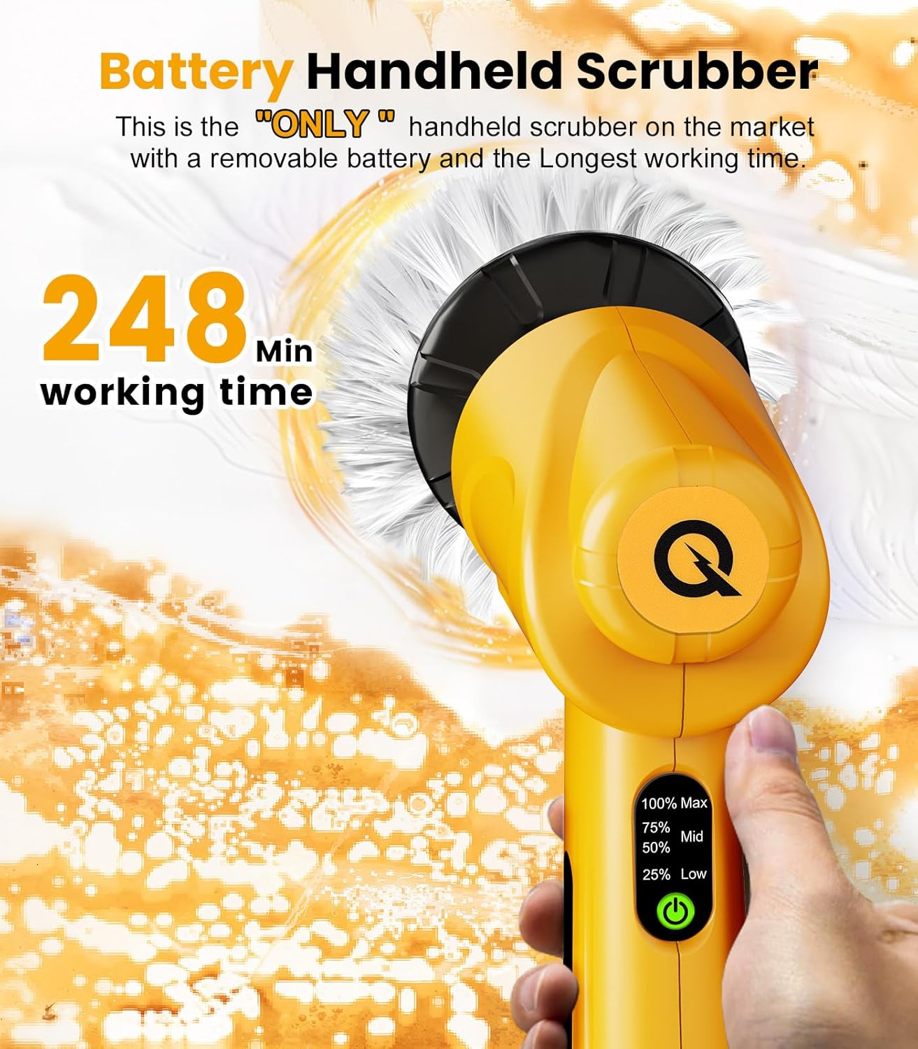 Qimedo 5000mAh Battery Spin Scrubber Q4