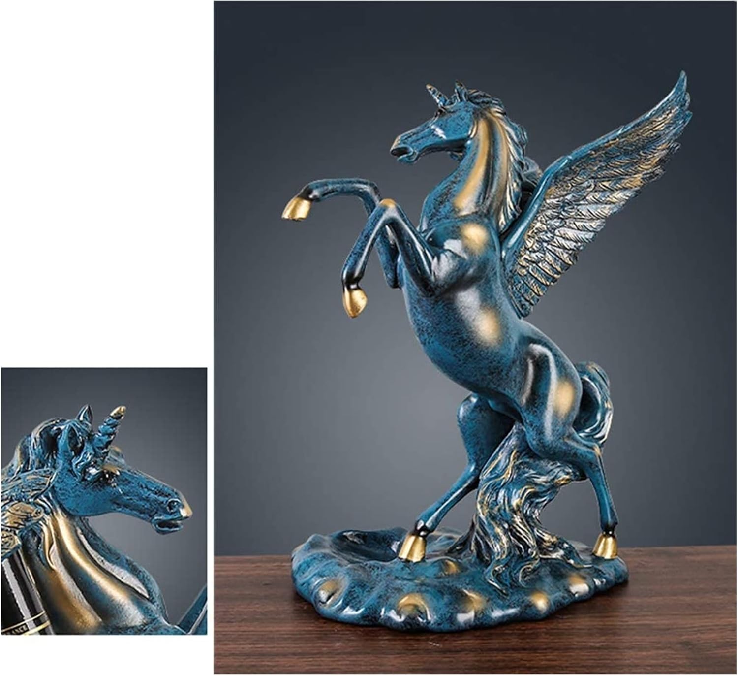 ALDEPO Wine Rack with Horse Art Design