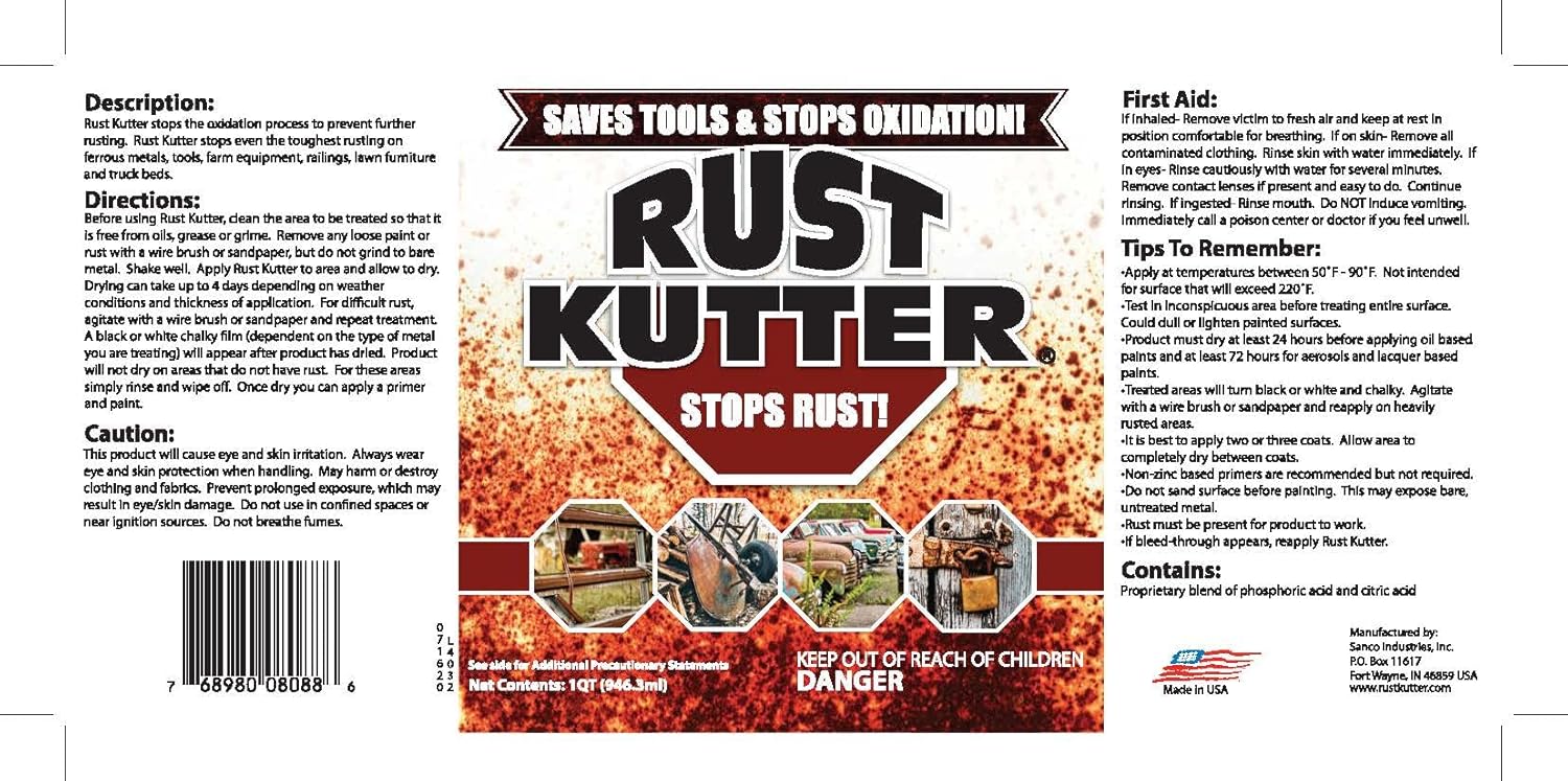 Rust Kutter Rust Converter with Spray Gun USA Made