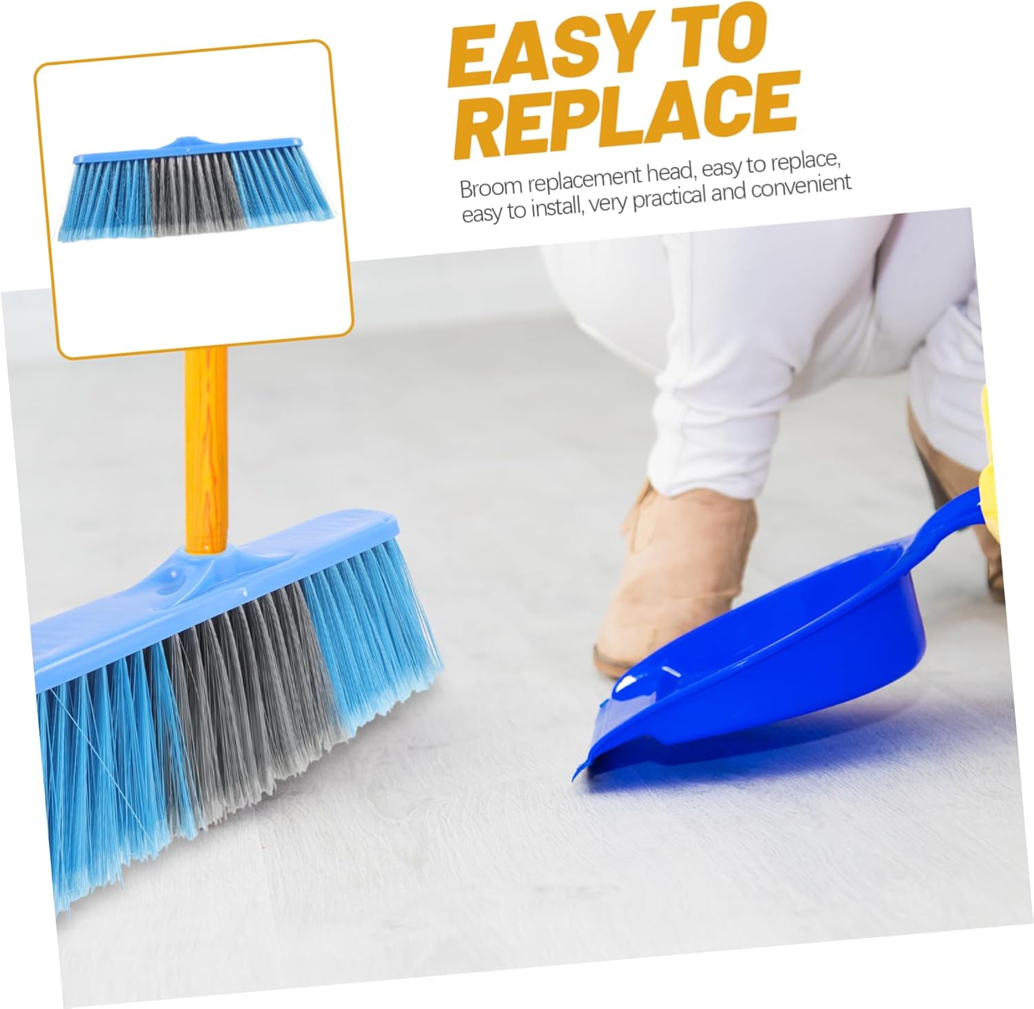 PACKOVE Broom Head Replacement for Efficient Cleaning