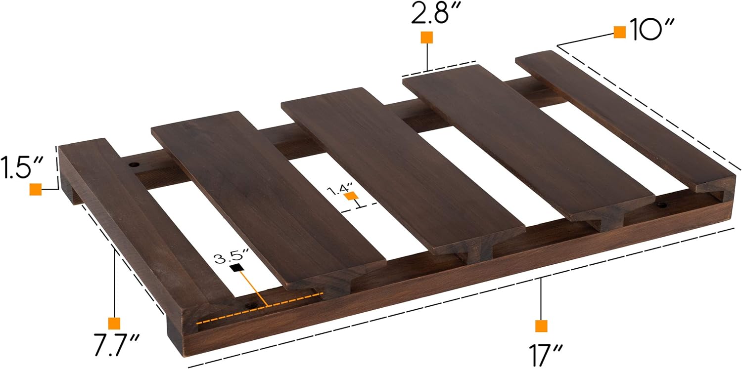 Rustic State 4 Sectional Wine Glass Holder - Chestnut Stained