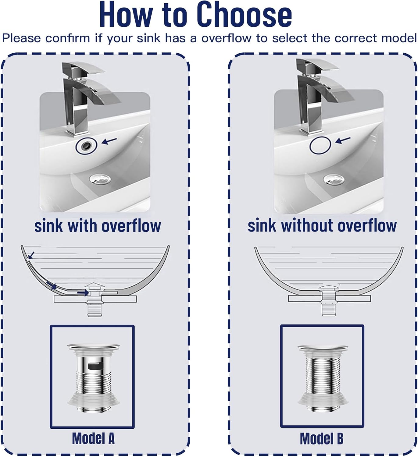 JHBKing Bathroom Sink Drain Kit with Flexible Expandable Pipe 1