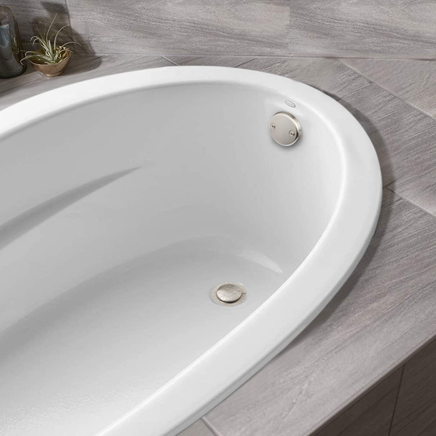 Artiwell Tip-Toe Tub Trim Set Brushed Nickel 1