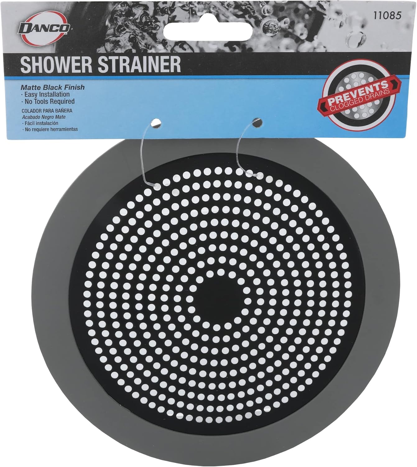 Danco 11085 Matte Black Shower Drain Strainer