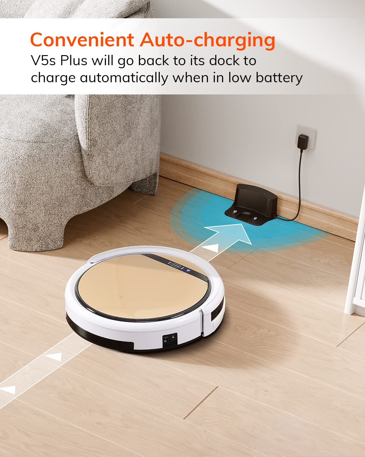 ILIFE V5s Plus 2-in-1 Robotic Vacuum and Mop Combo
