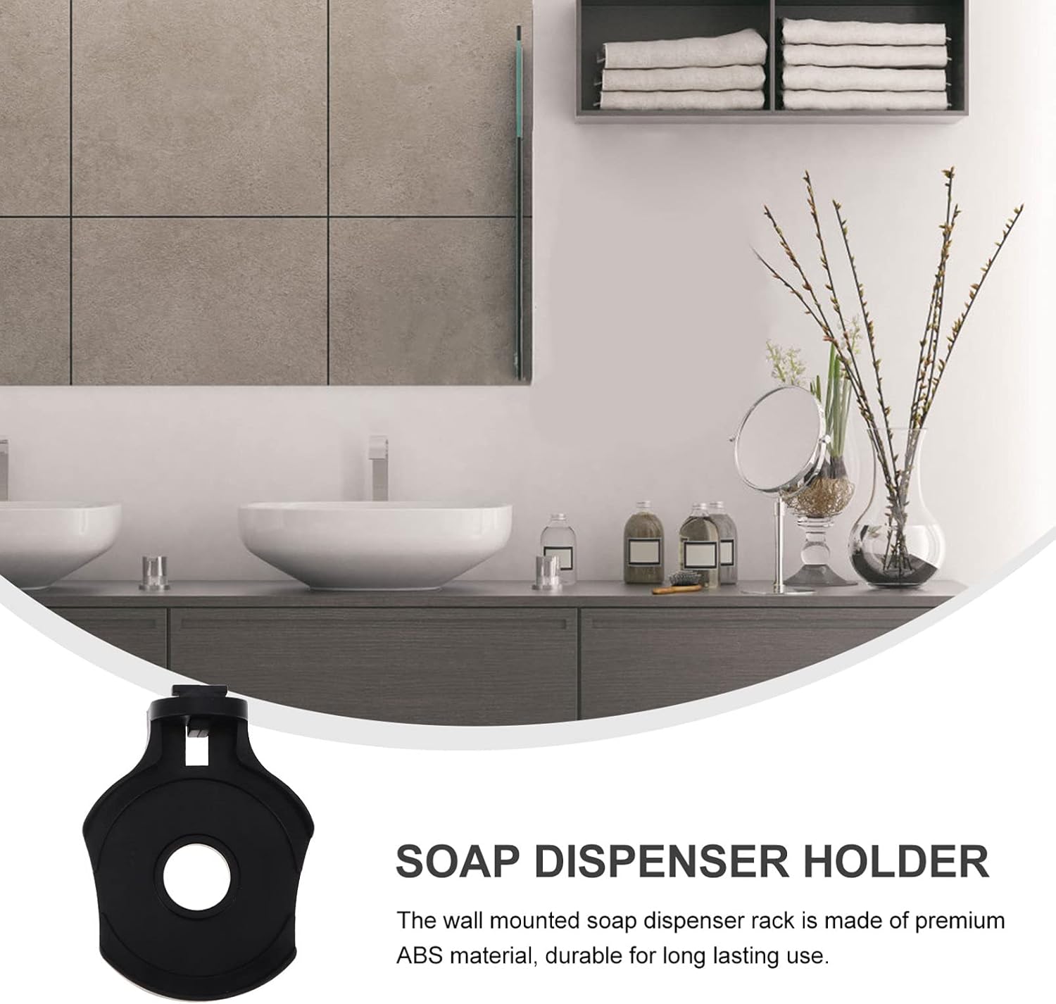 Healifty 2 Sets Wall Bracket for Soap Dispenser and Mobile Phone Holder