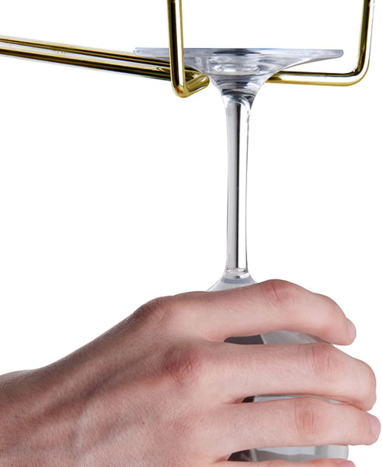 TrueCraftware 24-Inch Brass Wine Glass Rack Set of 2