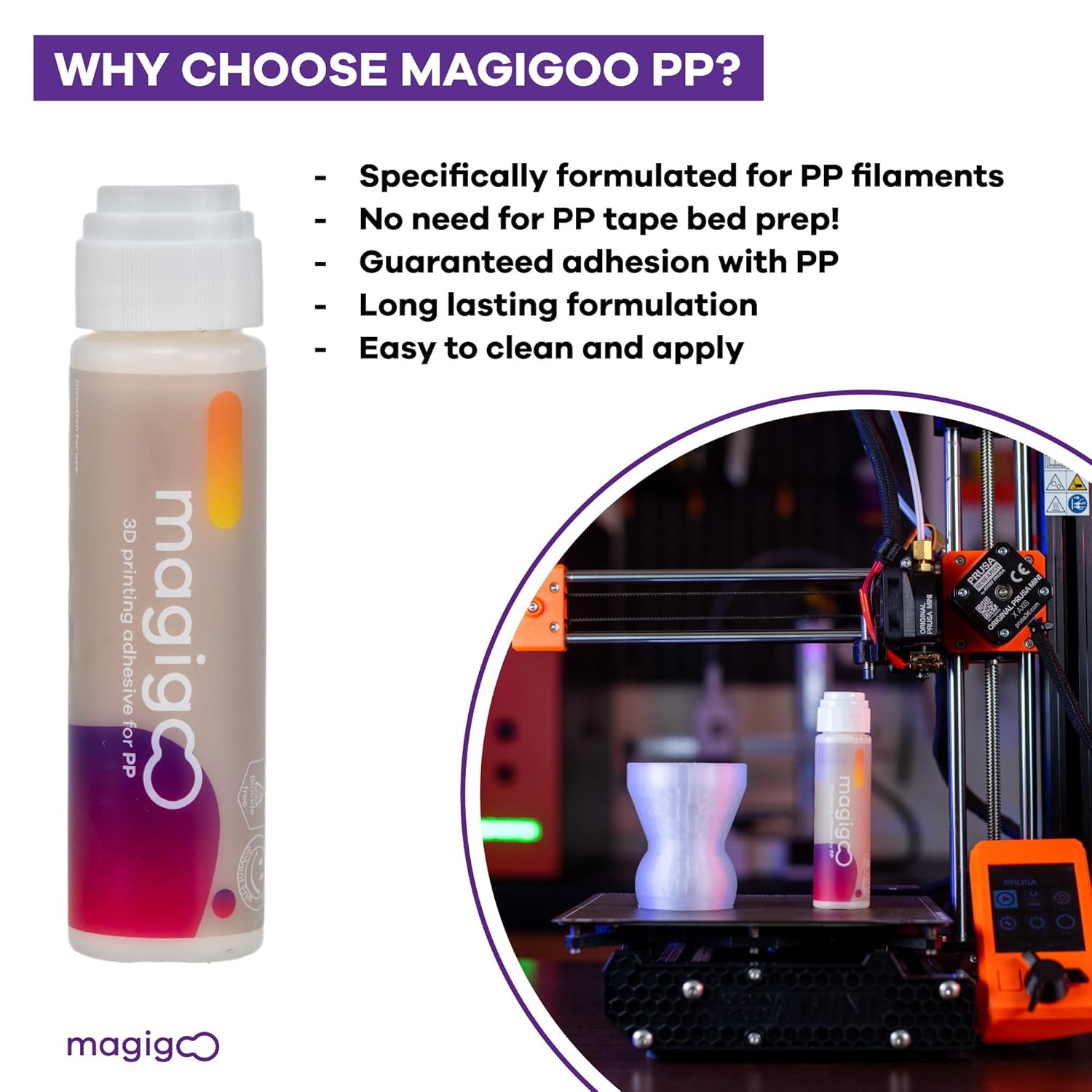 Magigoo 3D Printer Adhesive Glue for Polypropylene 50ml