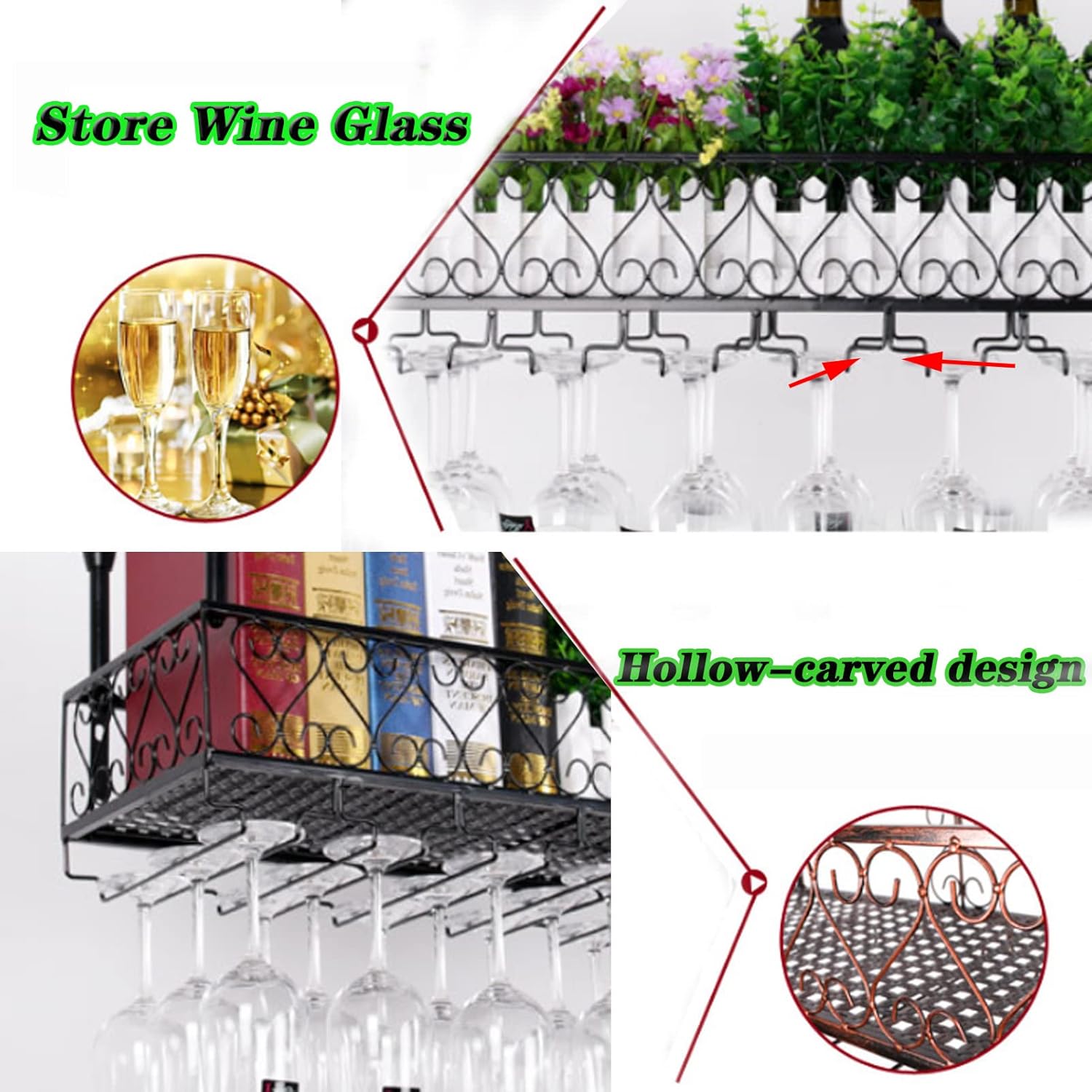 Industrial Black Metal Wine Racks with Adjustable Height
