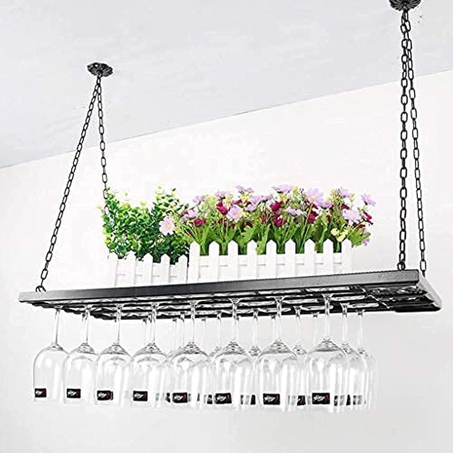 Iron Art Ceiling Wine Rack 60x31Cm