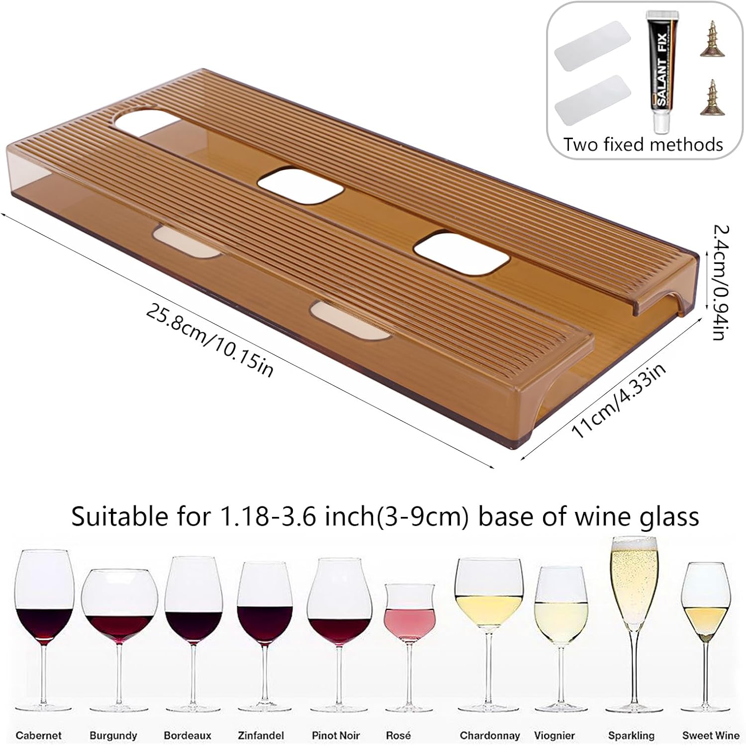 DESONAUT 2 Pcs Wine Glass Holder Stemware Rack