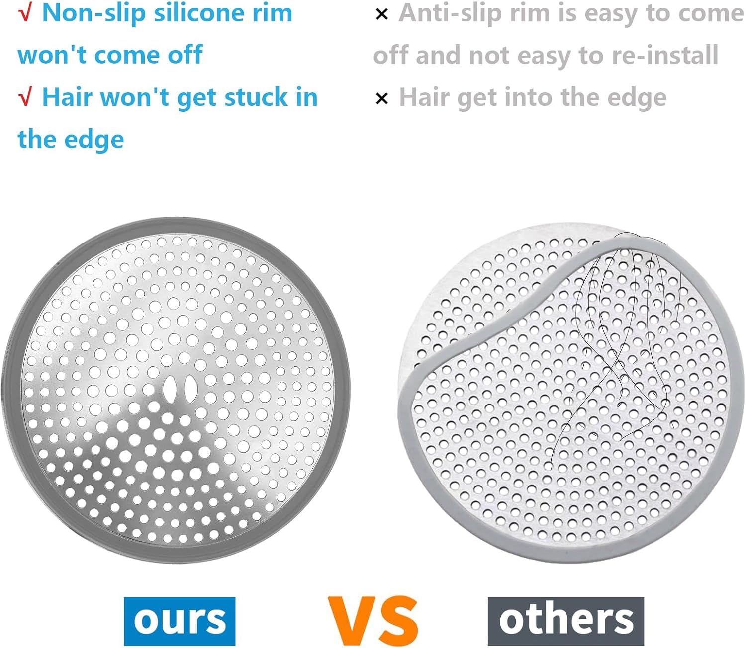 TTRWIN Premium Drain Hair Catcher for Shower Sink