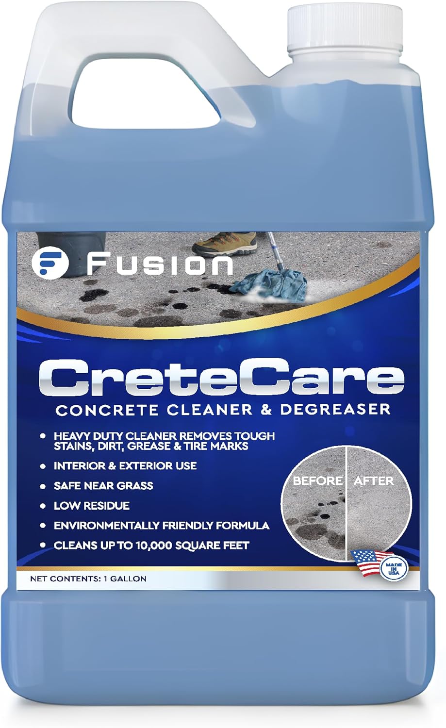Fusion CreteCare Heavy Duty Oil Stain Remover for Concrete Surfaces