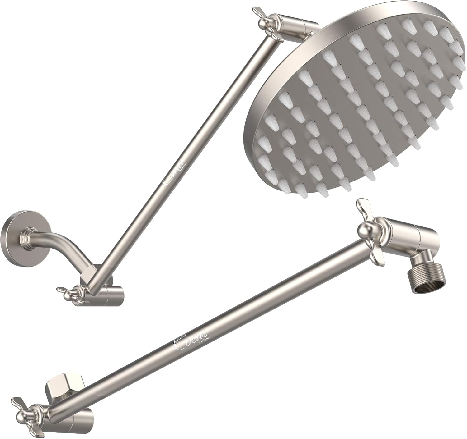16-Inch Brass Shower Arm Extension with Locking Gear