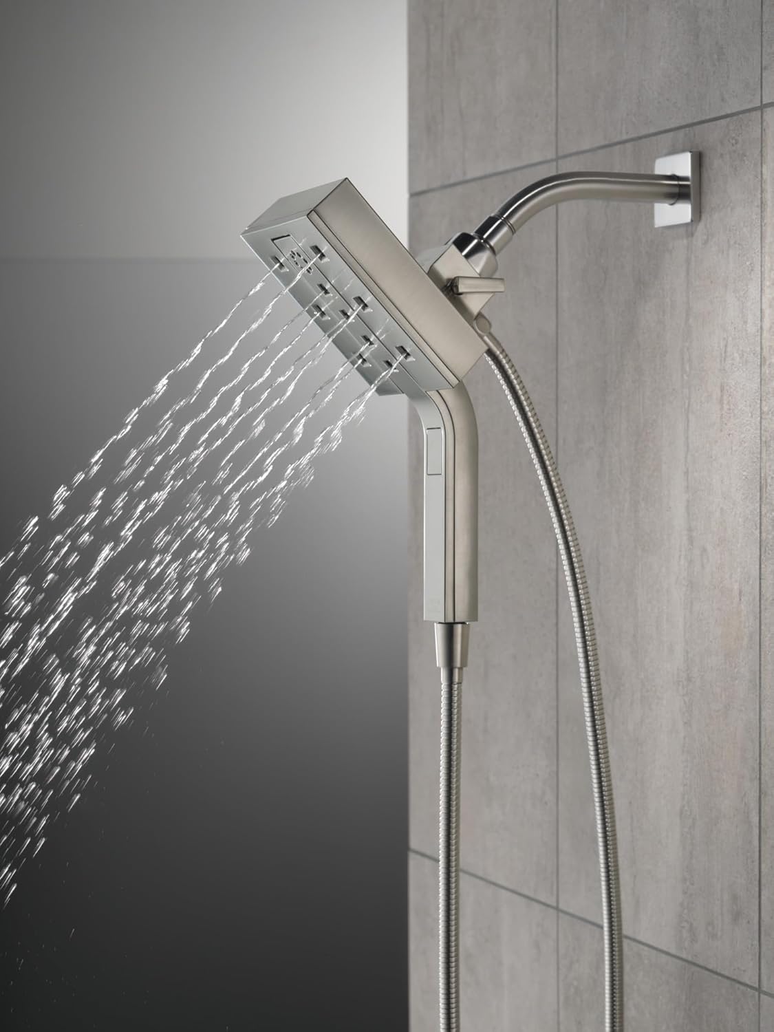Delta 4-Spray Touch-Clean H2Okinetic In2ition 2-in-1 Shower Head