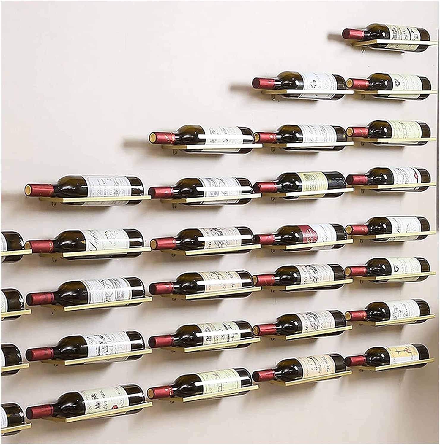 ALDEPO Gold Wall Mounted Wine Holder Rack