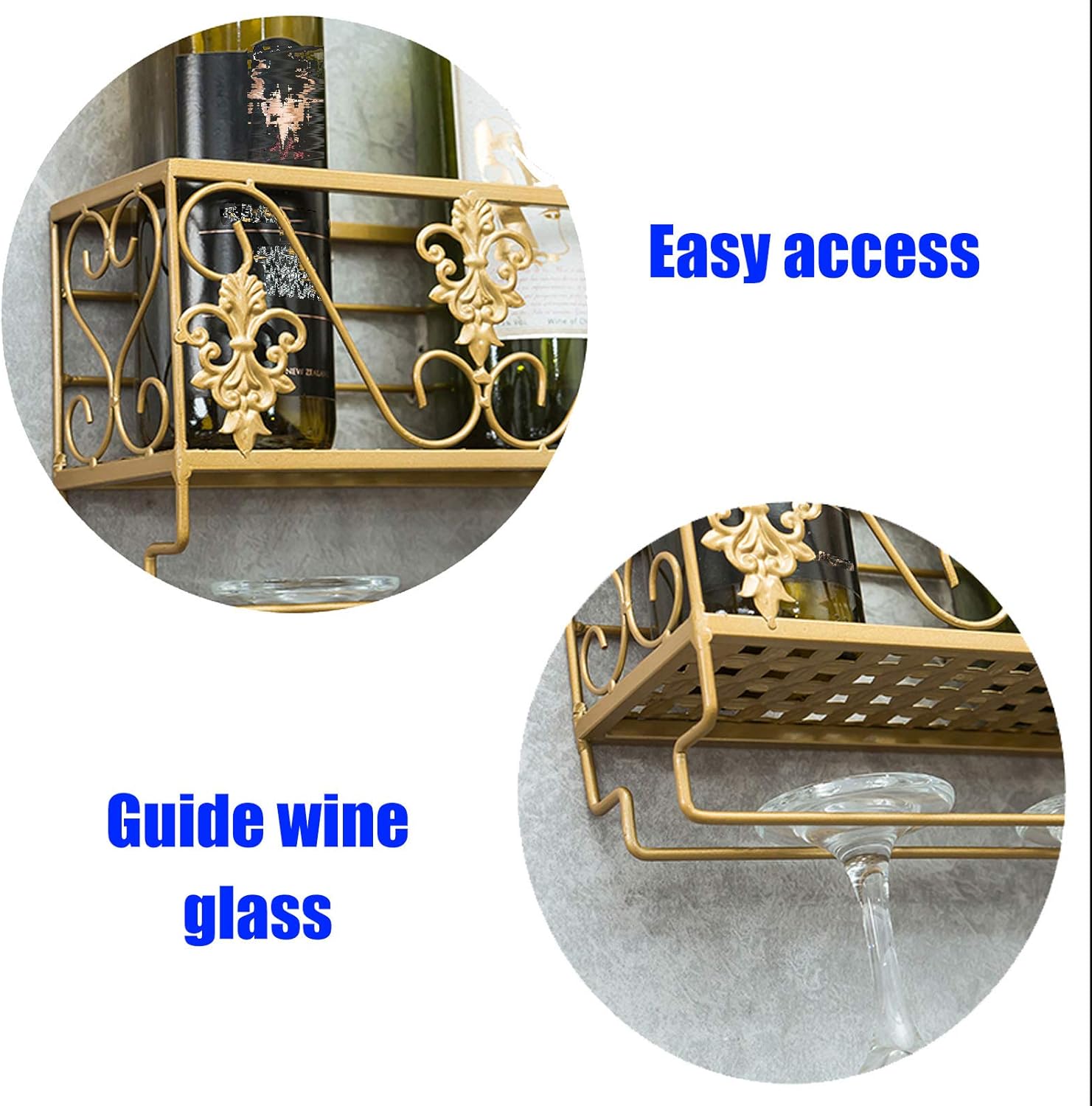 BOCbco Iron Art Wall-Mounted Wine Racks 25Cm10Cm