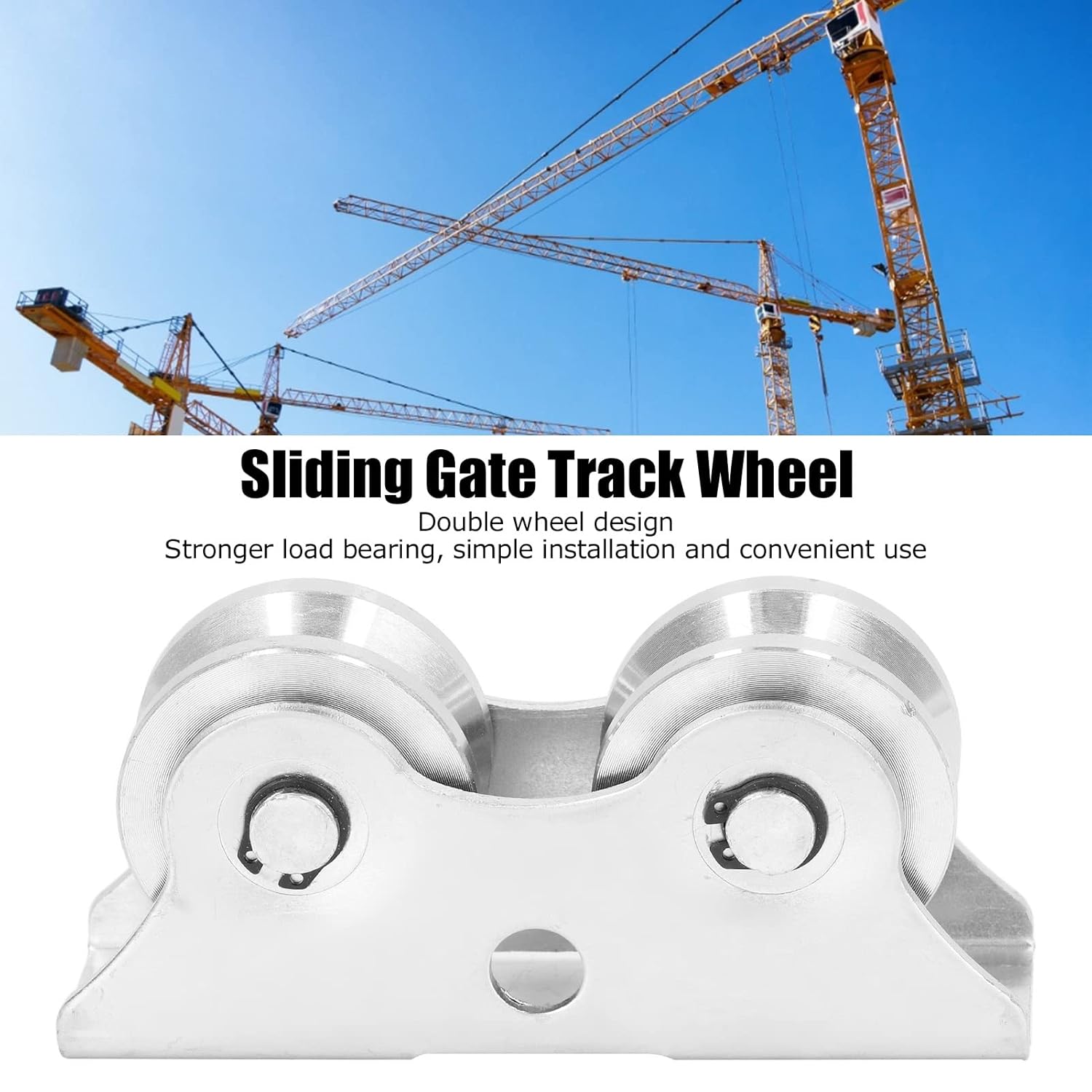 Yuecoom V Shape Double Bearing Caster for Heavy Duty Rolling Gates
