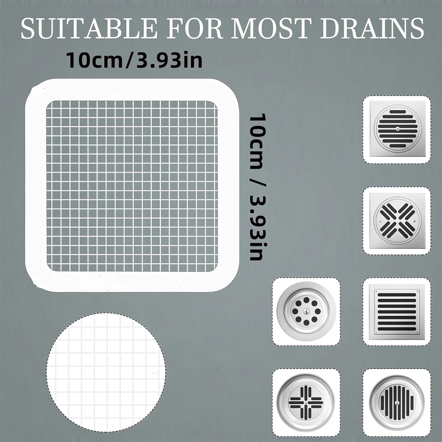 GYLCTOM Disposable Shower Drain Hair Catcher Sticker 30PC