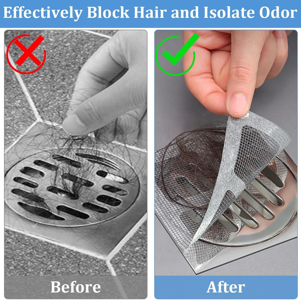 TORIHIKI Disposable Drain Hair Catcher 100 Pcs