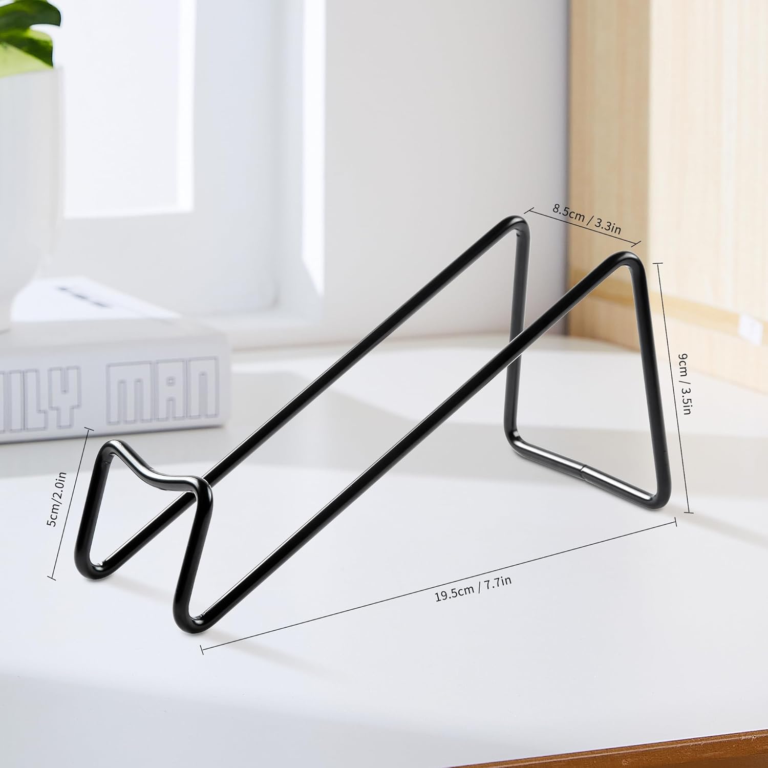 TONLEA 2Pcs Tabletop Wine Rack Black
