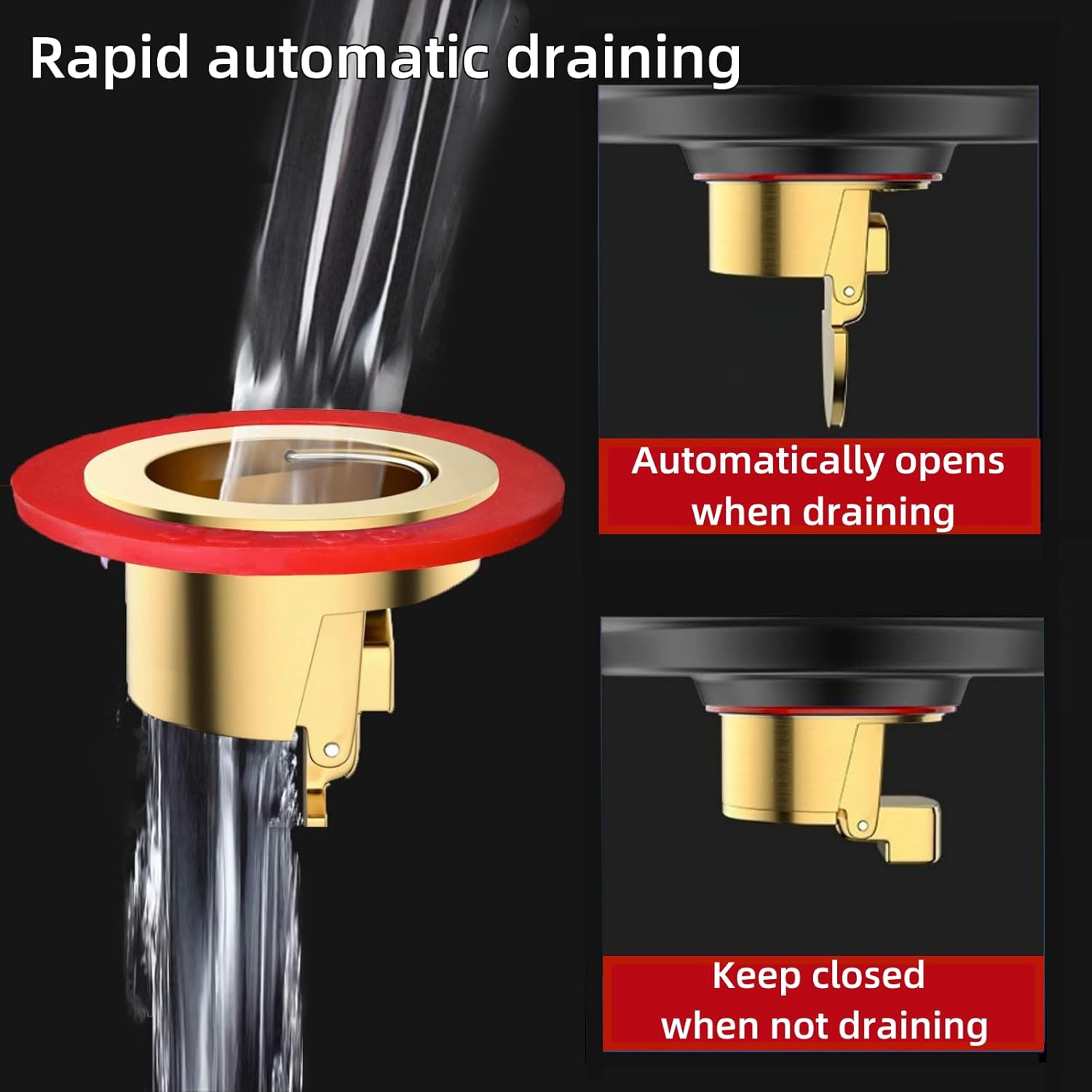 COLDDD 2Pcs Universal Brass Floor Drain Core