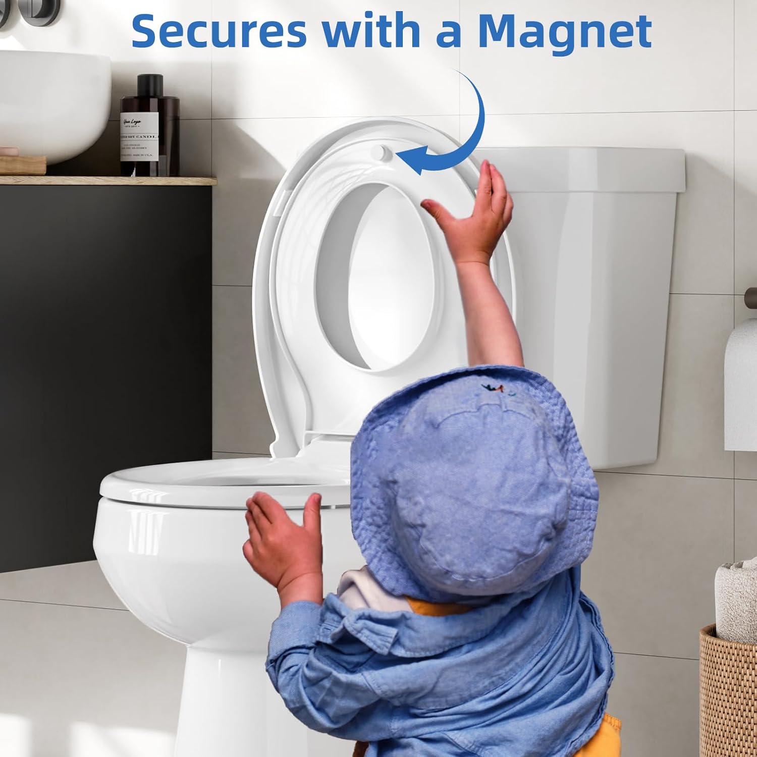GAOMON Round Toilet Seat with Toddler Seat 1