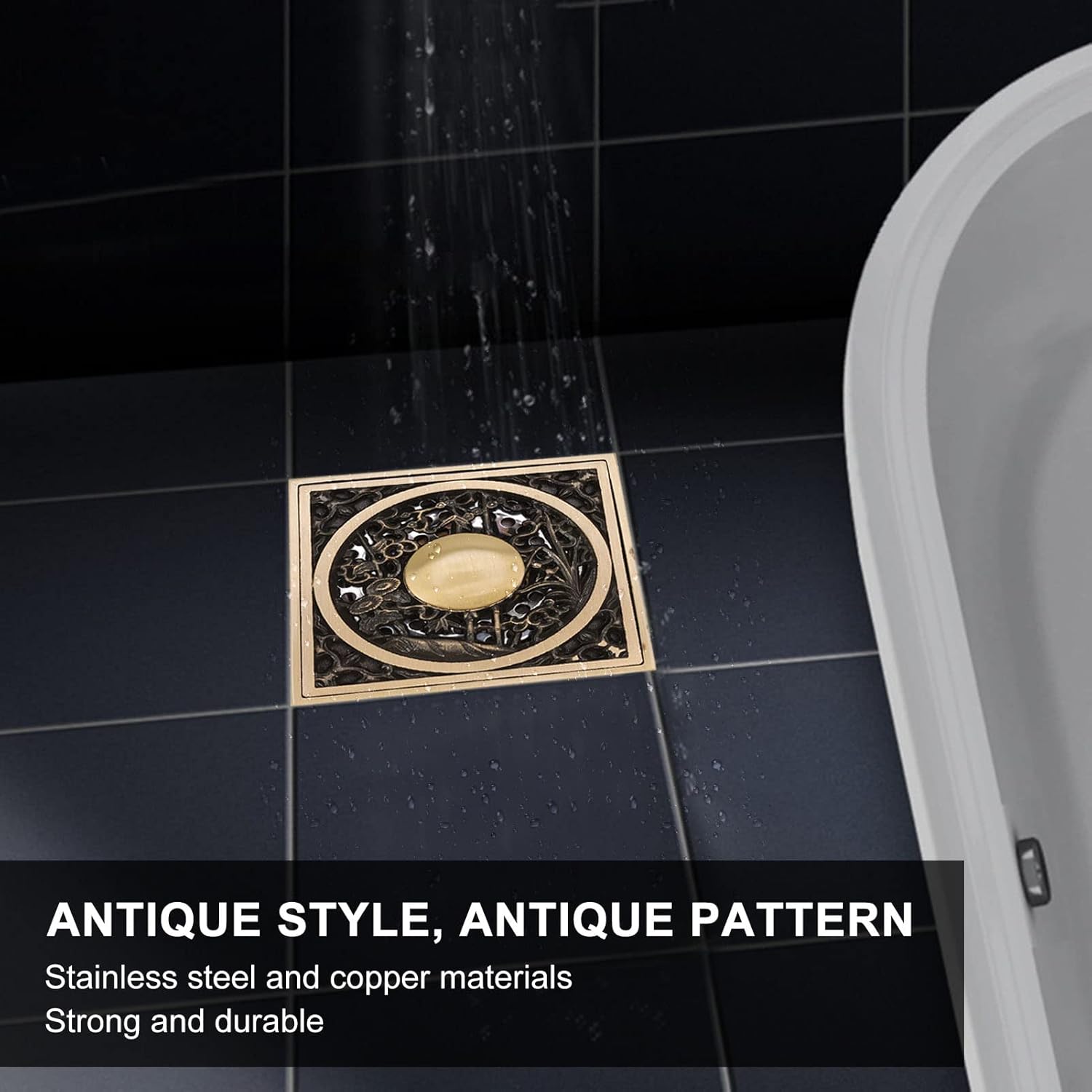 Biitfuu Quadrate Floor Drain for Bathroom and Kitchen