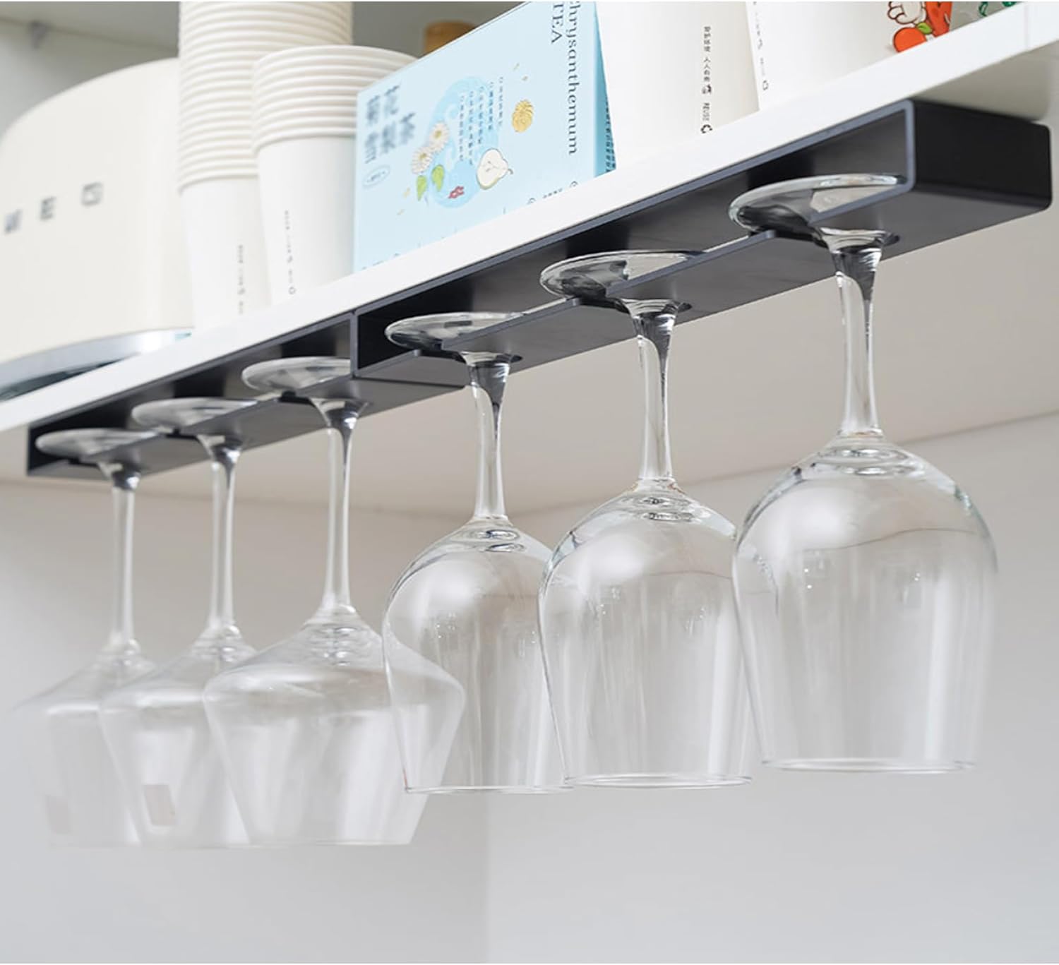 2pcs White Wine Glass Holder for Kitchen Bar and Restaurant