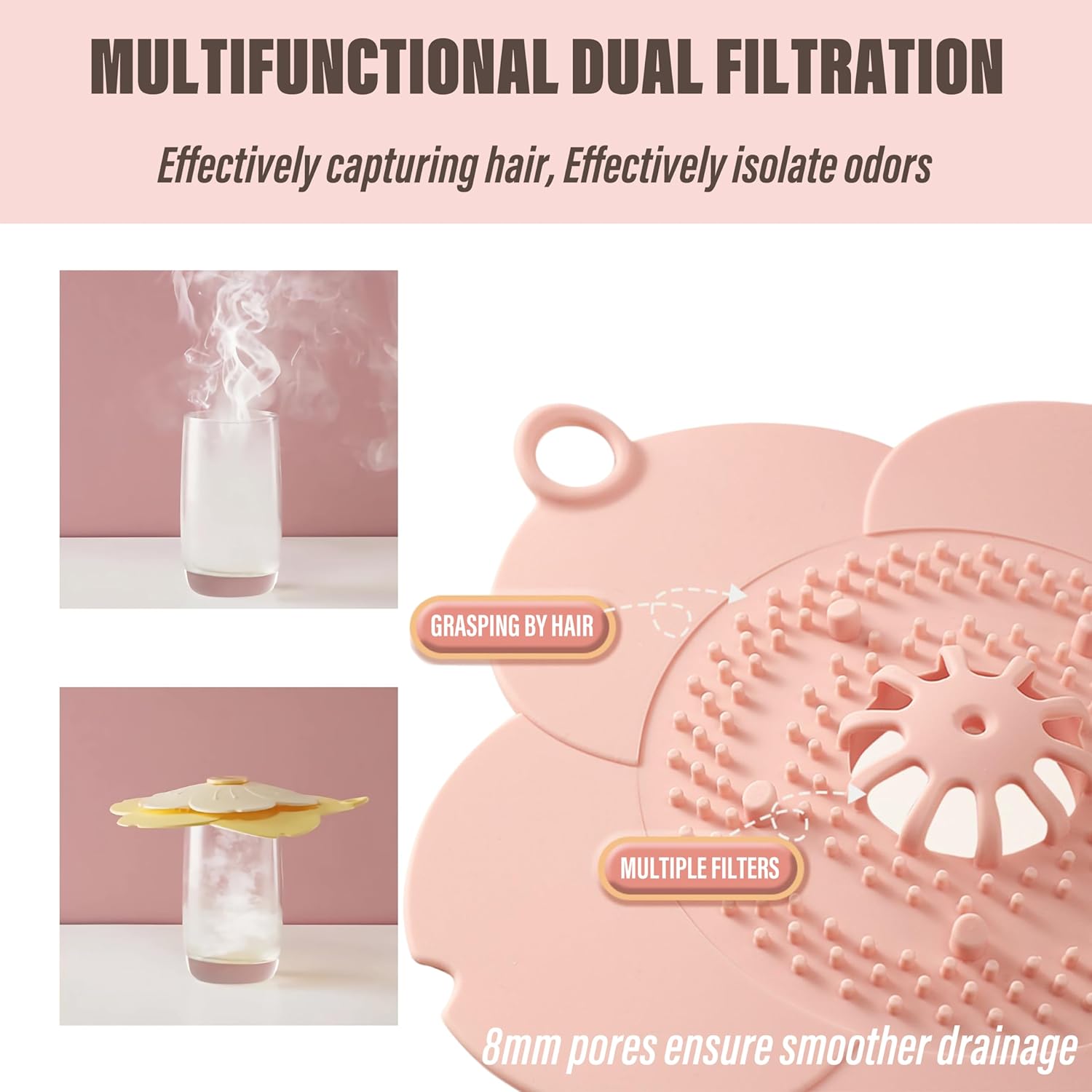 AYXX Anti-Odor Hair Drain Catcher 7 Silicone Cover
