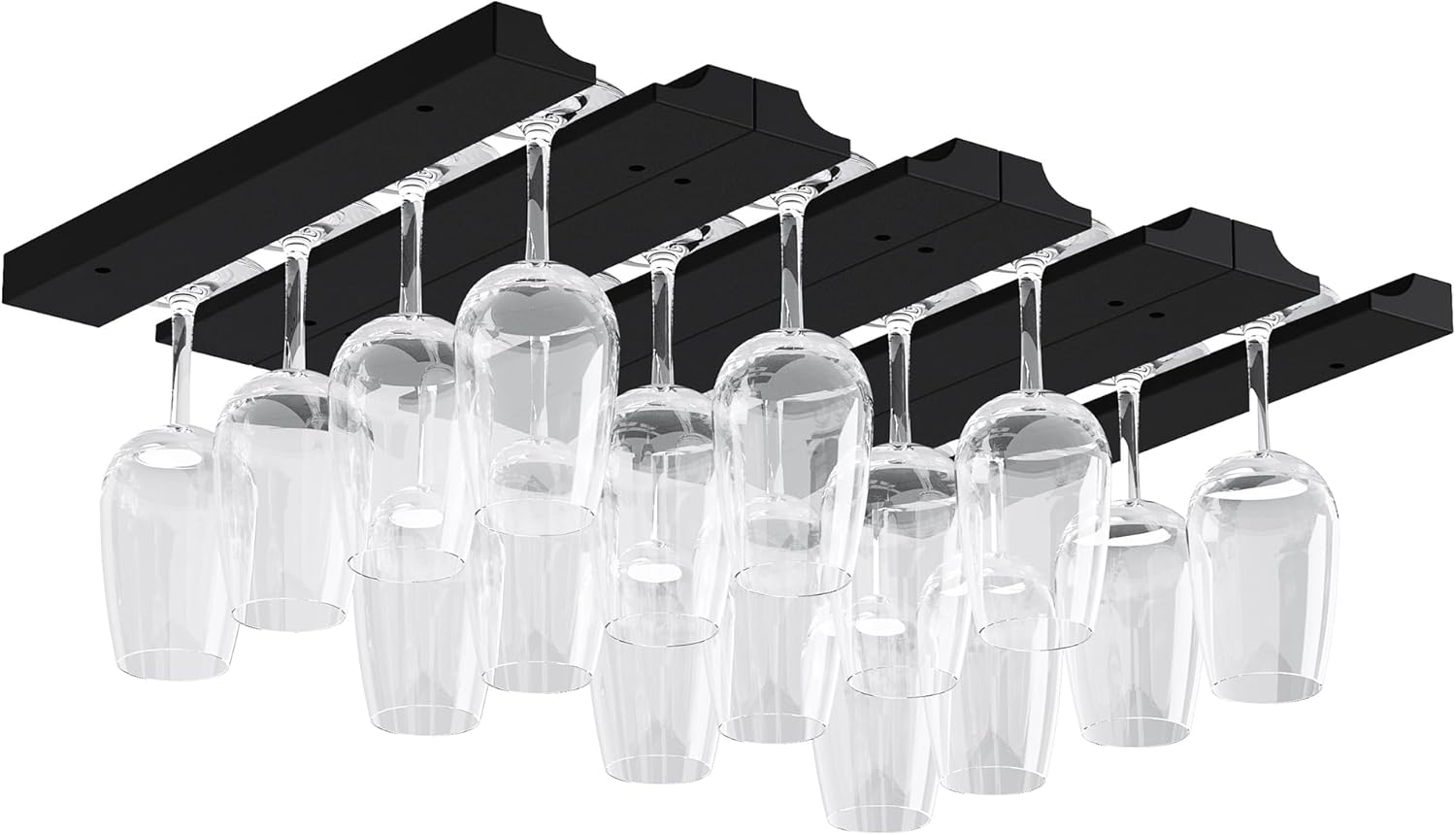Rustic State Vigo 4 Sectional Adjustable Stemware Rack