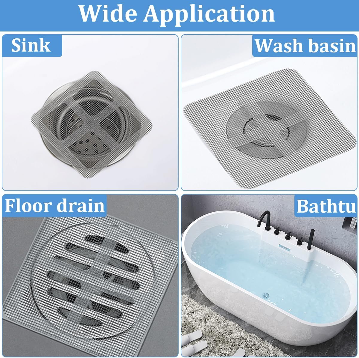 TORIHIKI Disposable Drain Hair Catcher 100 Pcs