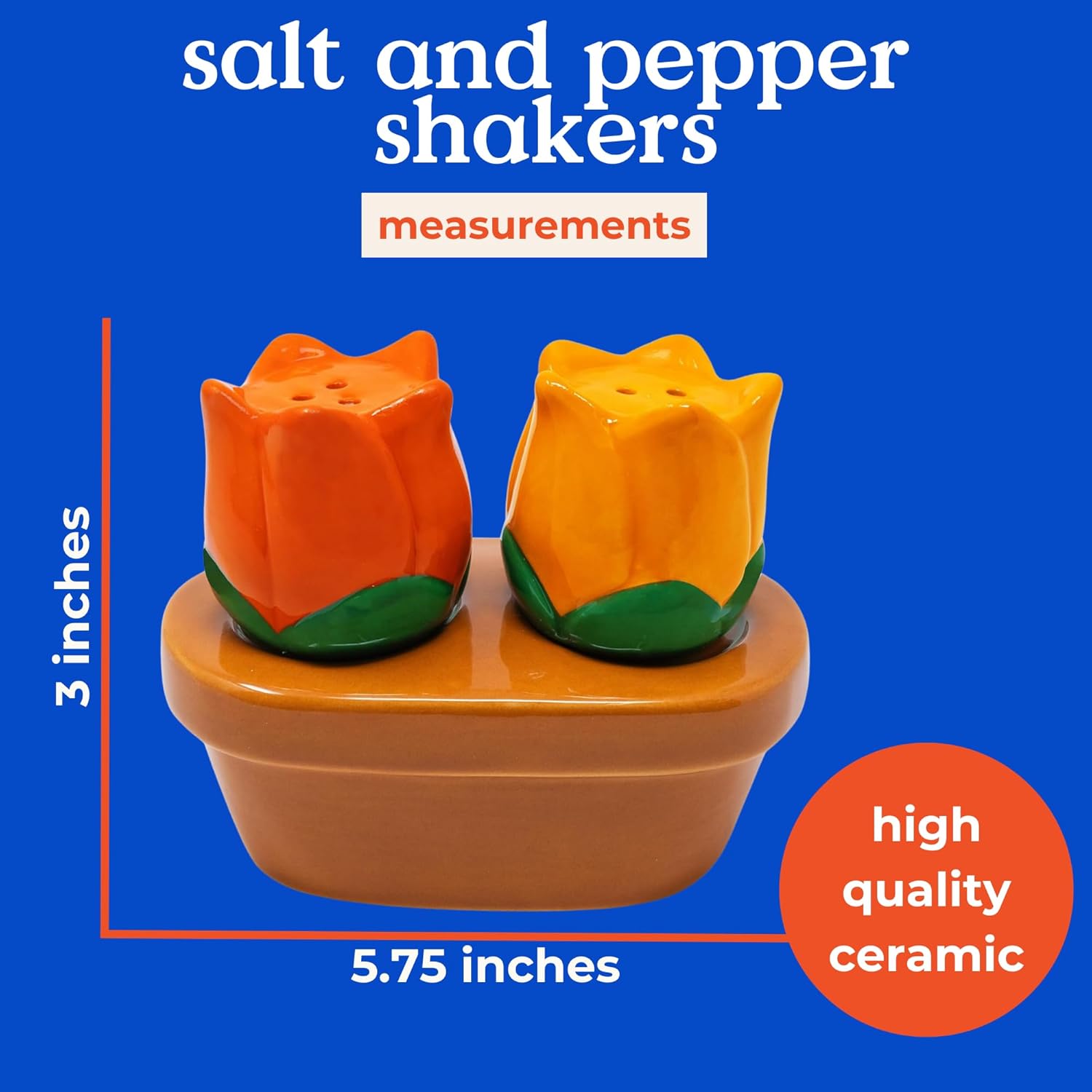 bando Novelty Tulip Salt Pepper Shakers Set