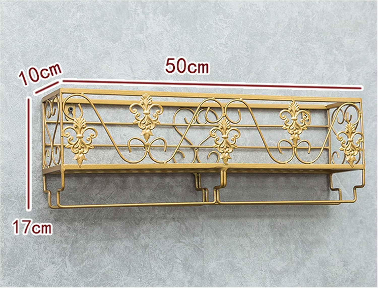 Iron Art Wall-Mounted Wine Racks Glass Holder 50Cm10Cm