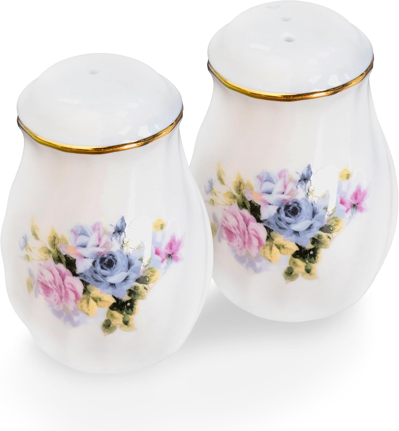 Lynns Paradise Serafina Floral Salt Pepper Shakers Set of 2