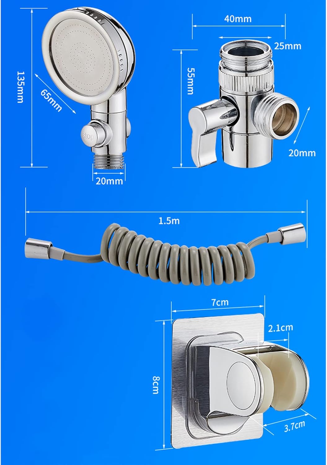 FJYDM Hand Held Shower Head Tub Attachment for Faucet