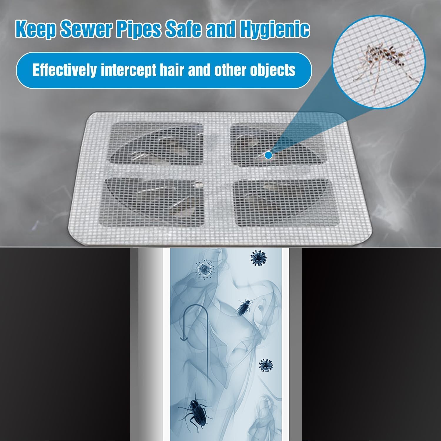 50PCS Pack Disposable Hair Catcher Shower Drain Cover