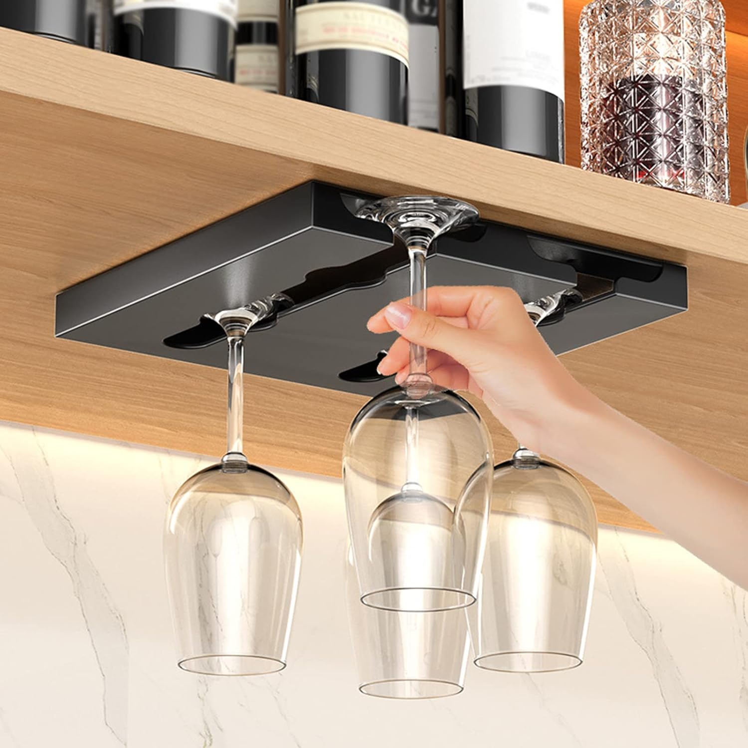 Gittcoll 3 Slot Stainless Steel Wine Glasses Rack