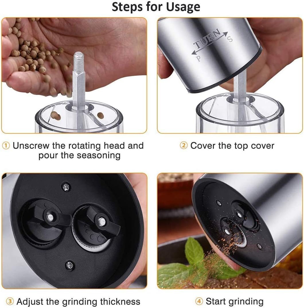 sdneNest 2 in 1 Salt and Pepper Grinder Set