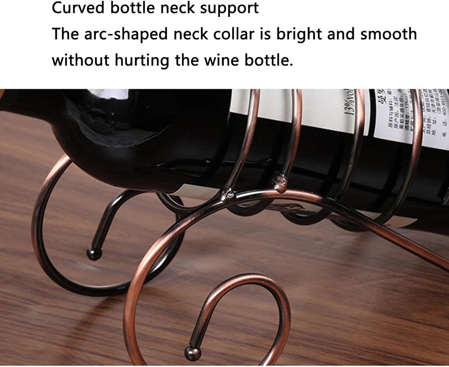 JUSHZ Iron Wine Rack with Strong Base and Elegant Design