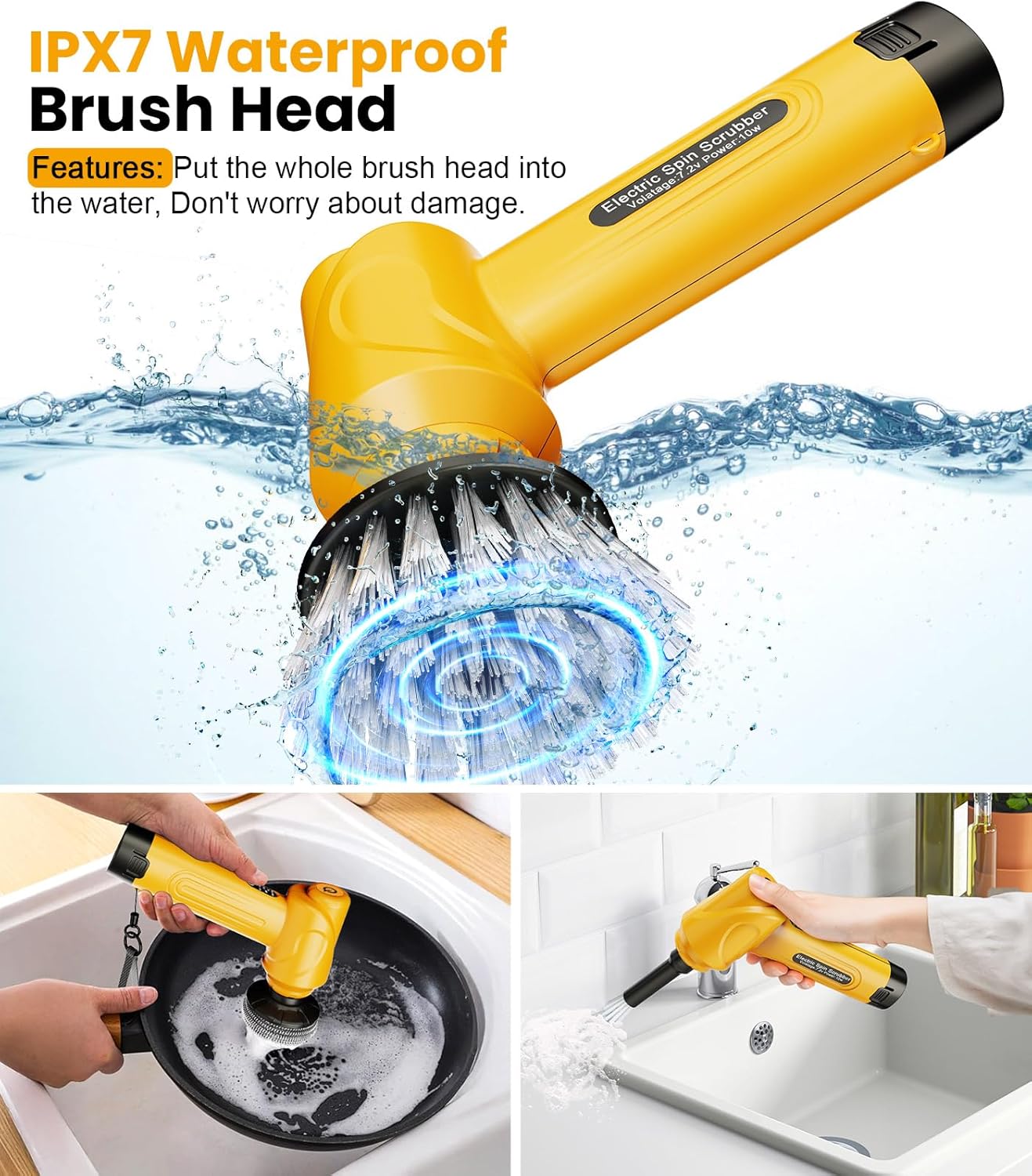 Qimedo 5000mAh Battery Spin Scrubber Q4