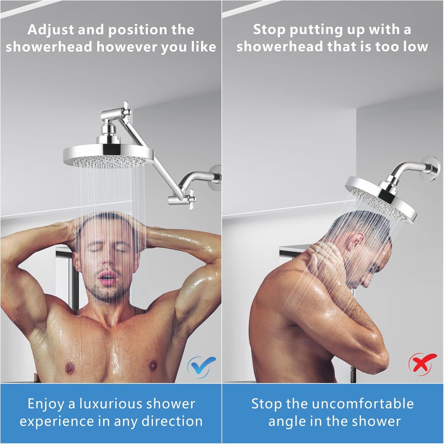 Nuodan 11 Inch Solid Brass Shower Arm Extension 1