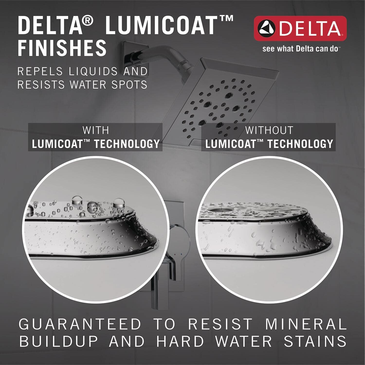 Delta Faucet 2-in-1 Dual Shower Head with Handheld Spray and Hose