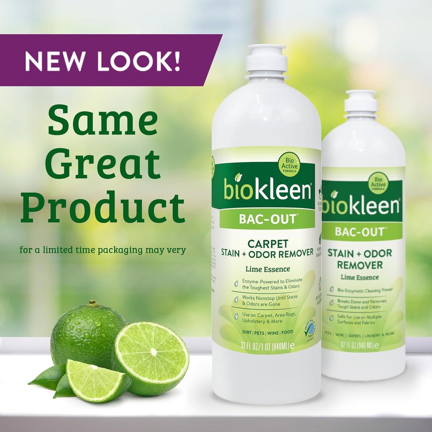 Biokleen Bac-Out Enzymatic Stain Remover 2 Pack with Towel