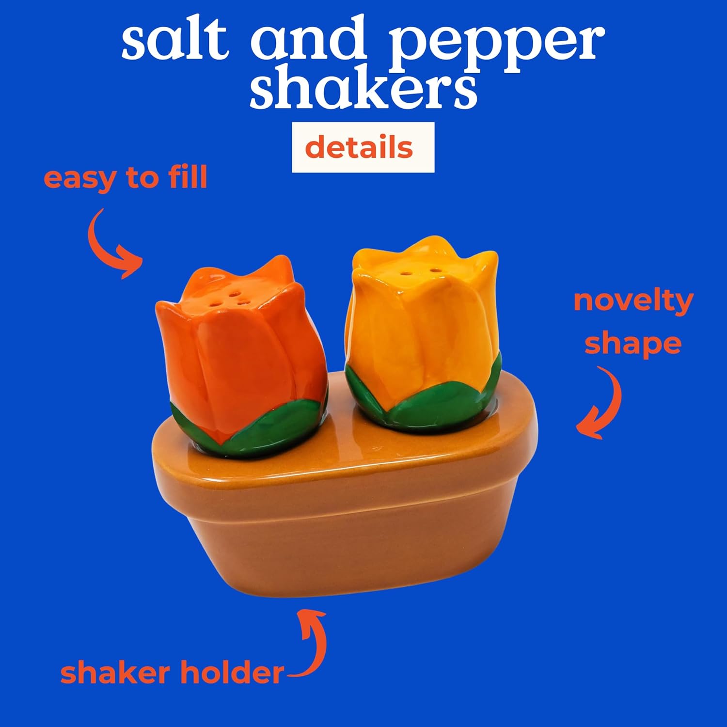 bando Novelty Tulip Salt Pepper Shakers Set