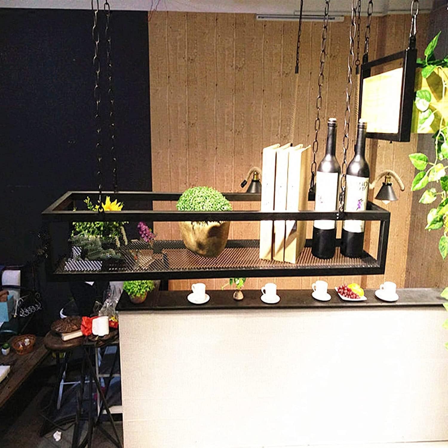 IOCCIOBB Wall Mounted Wine Rack with Chain 1