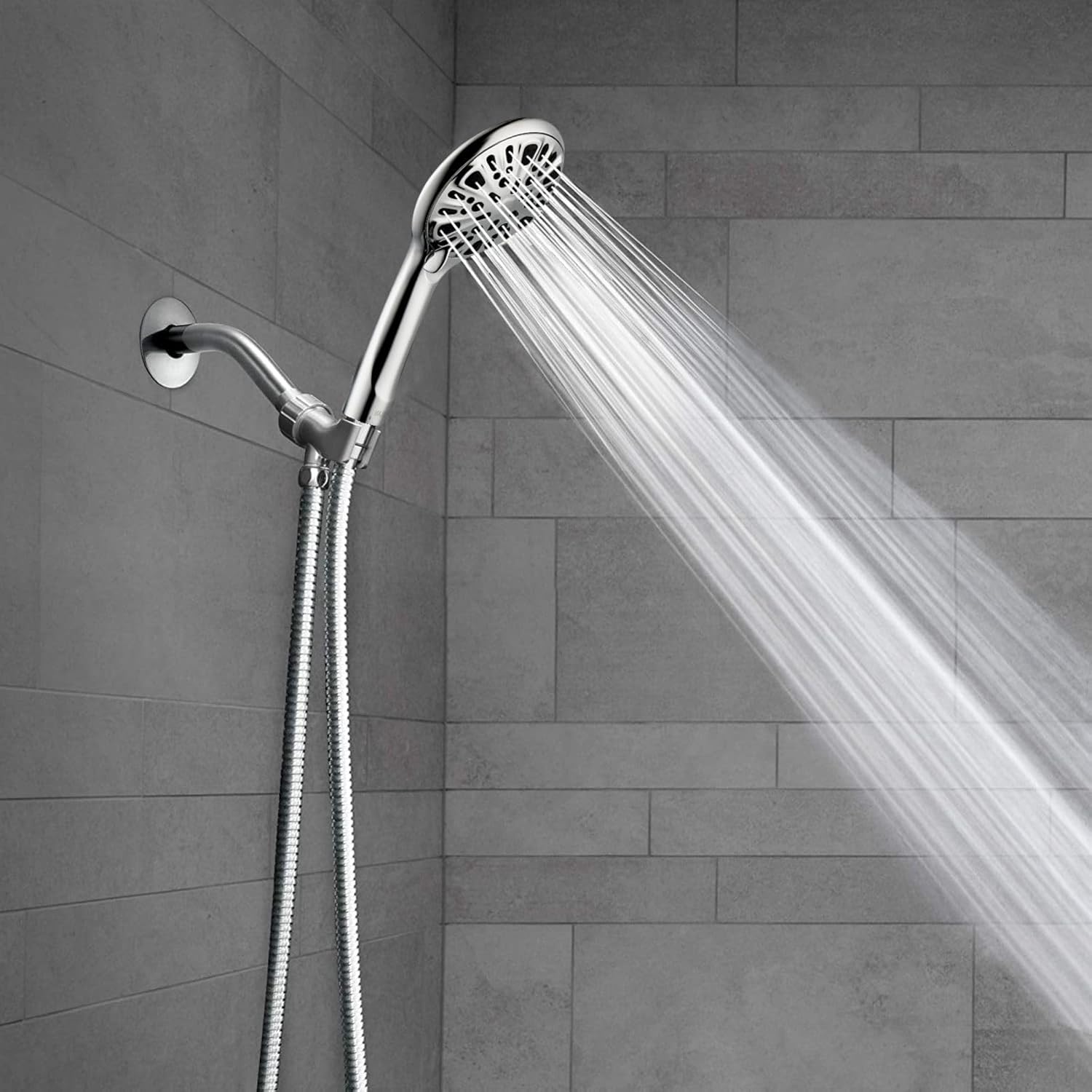 Eolax 8 Inch Chrome Shower Arm and Flange with Teflon Tape